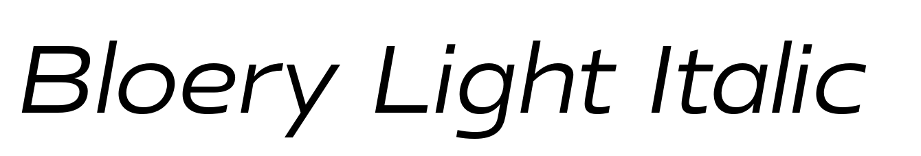Bloery Light Italic
